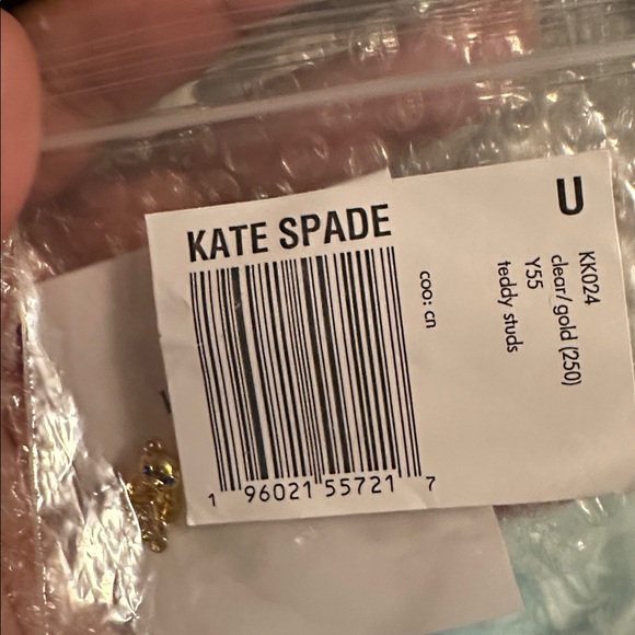 Kate Spade Gold Teddy Bear Studs - Picture 9 of 9